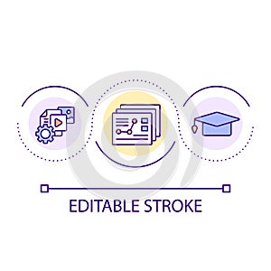 Well-structured lessons loop concept icon