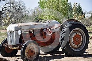 Well used Vintage Rustic Farm Tractor photo