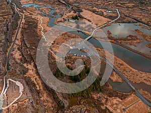 The well visible tectonic plate at Thingvellir National Park in Iceland. photo