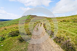 Well worn path to Higger Tor in Derbyshire