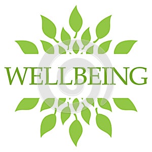 Wellbeing Leaves Green Circular