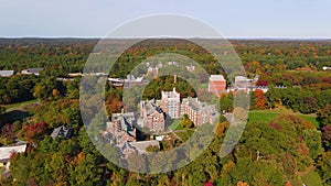 Wellesley College aerial view, Massachusetts, USA