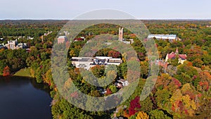 Wellesley College aerial view, Massachusetts, USA