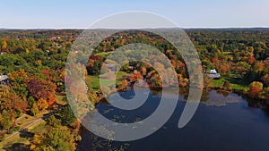 Wellesley College aerial view, Massachusetts, USA