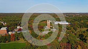 Wellesley College aerial view, Wellesley, Massachusetts, USA