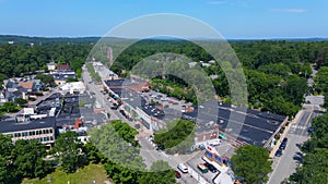 Wellesley town aerial view, Massachusetts, USA