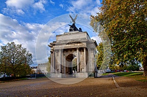 Wellington Arch monument in London, UK