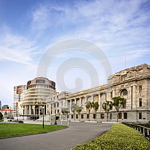 Wellington The Beehive and Parliament House