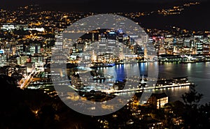 Wellington city at night