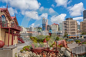 Wellington downtown street view, New Zealand