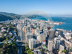 Wellington New Zealand CBD Aerial View