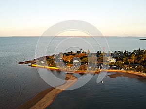 Wellington Point Aerial Photo at Dusk