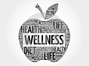 Wellness apple word cloud