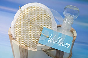 Wellness - bath set in blue and turquoise