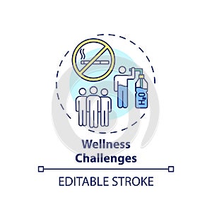 Wellness challenges concept icon
