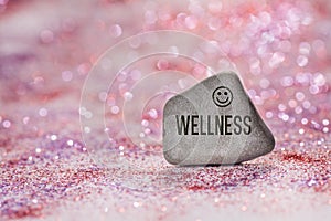 Wellness engrave on stone