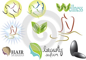 wellness logo set