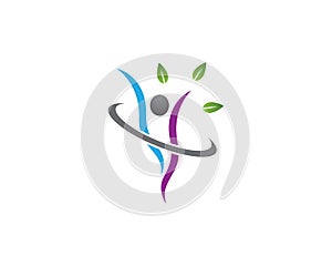 Wellness logo template vector icon illustration