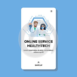 wellness online service healthtech vector