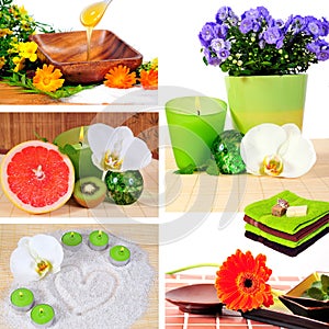 Wellness spa collage