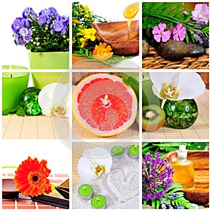 Wellness spa collage