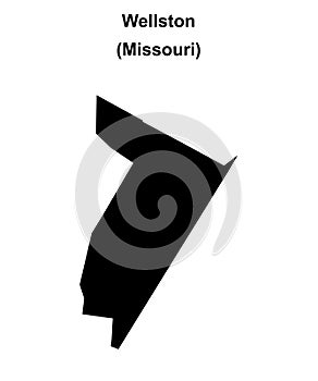 Wellston outline map
