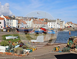 Welly Boot Garden and harbour, St Monans, Fife