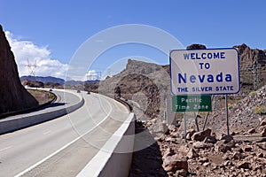 Welome to Nevada Road Sign