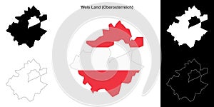 Wels Land outline map