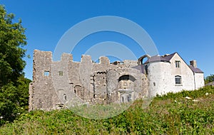 Welsh castle Oxwich The Gower Peninsula South Wales UK