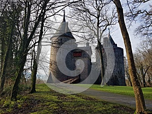 Welsh castle in winter
