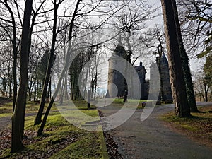 Welsh castle in winter