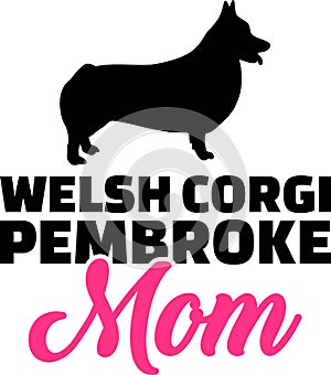 Welsh Corgi Pembroke mom silhouette