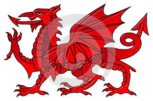 Welsh Dragon With a Bevel Effect