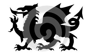 Welsh Dragon Silhouette