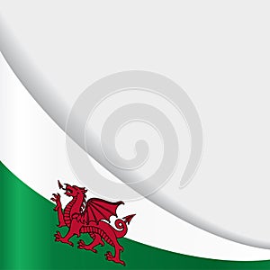 Welsh flag background. Vector illustration.