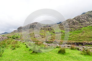 Welsh landscape. Landscape during cloudy day