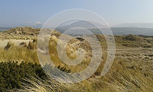 Welsh sand dune landscape