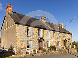 Welsh stone cottages in Newport. Pembrokeshire. UK