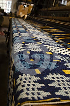 Welsh tapestry blanket weaving mill.