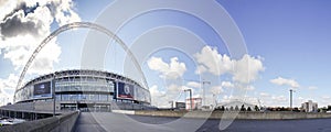 Wembley stadium at a sunny day