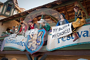 Wenches protest at Arizona Renaissance Festival.