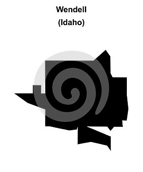 Wendell outline map