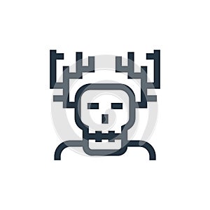 wendigo vector icon isolated on white background. Outline, thin line wendigo icon for website design and mobile, app development.