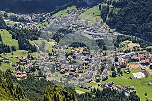 Wengen and Lauterbrunnen villages