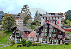 Wengen in the swiss Alps