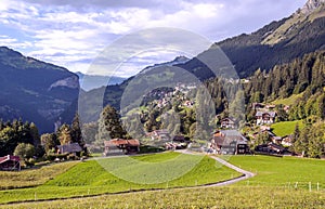 Wengen in the swiss Alps