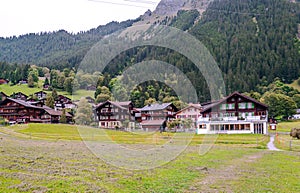 Wengen in the swiss Alps