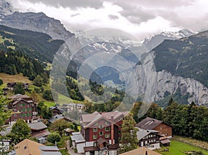 Wengen in the swiss Alps