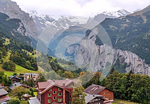 Wengen in the swiss Alps